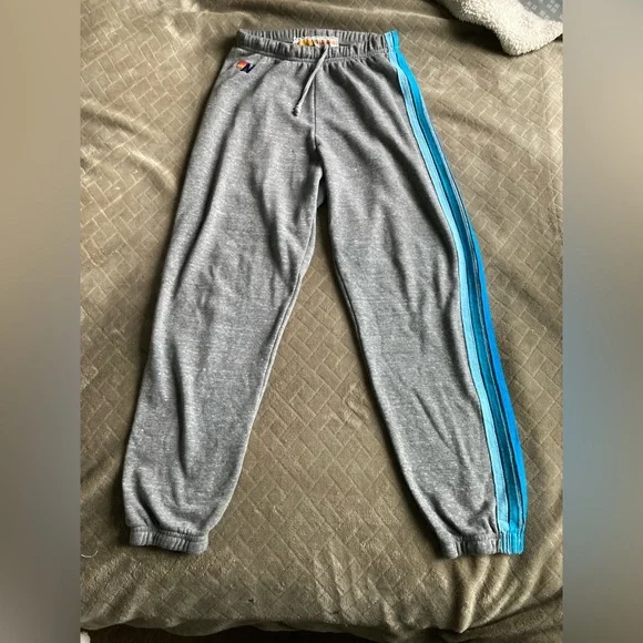 Aviator Nation Gray 5 Stripe Hoodie and Jogger Set XS - Picture 6 of 7